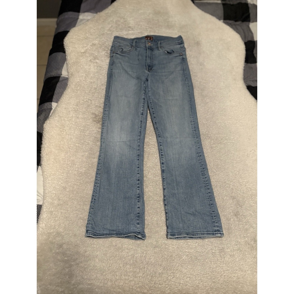 Mother Insider Crop Women's Light Wash Denim Jeans Size 28 Pants Stretch